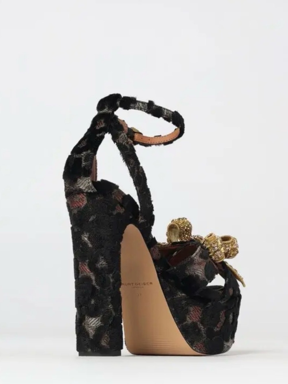 Kurt Geiger London Kensington Bow Platform Sandals BNWOB - Picture 6 of 12
